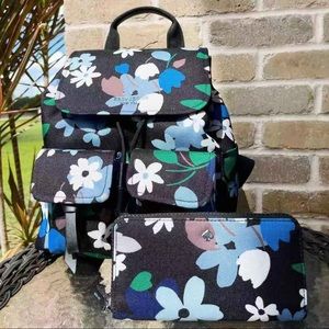 BundleπKate Spade Floral Backpack & Wallet